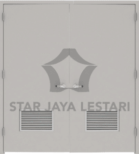 Pintu Besi Tahan Api Double Door dengan Louvre Star Jaya Lestari