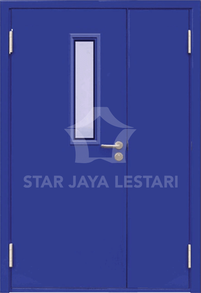 Fire-Rated Steel Door - Blue Mother & Son