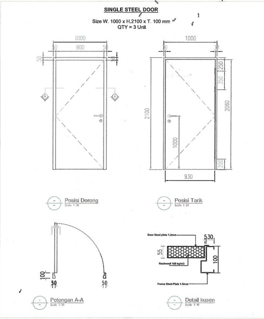 cad pintu besi jlsteel