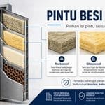 Pintu besi komersial tahan api JL Steel tersertifikasi SNI untuk keselamatan gedung